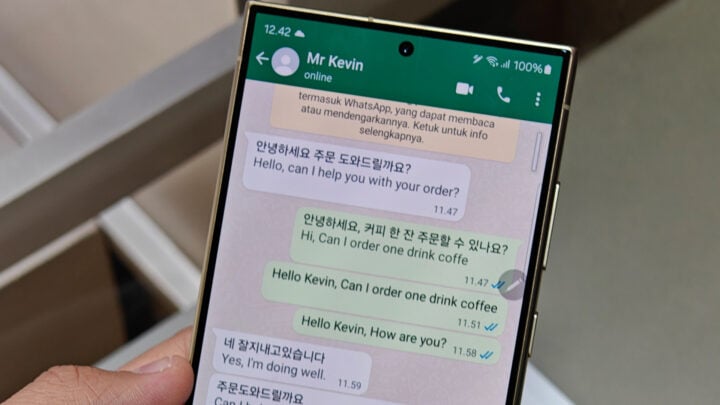 Samsung Galaxy S24 Debuts Real-Time Language Translation in WhatsApp