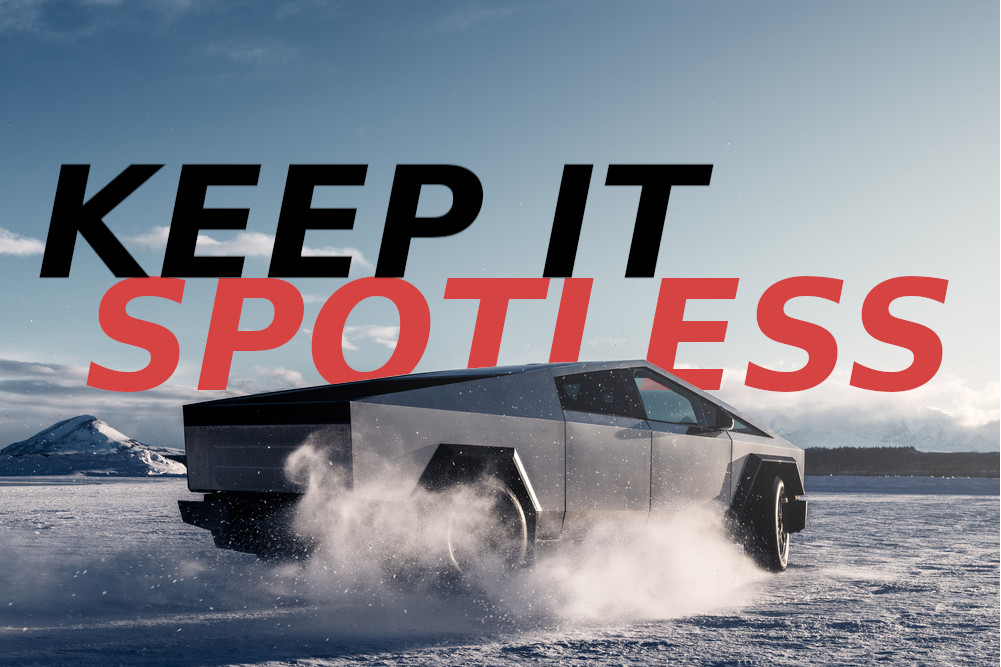 Tesla Cybertruck Owners Advised to Clean Stains “Immediately” to Maintain Finish