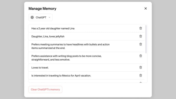 OpenAI ChatGPT’s Memory