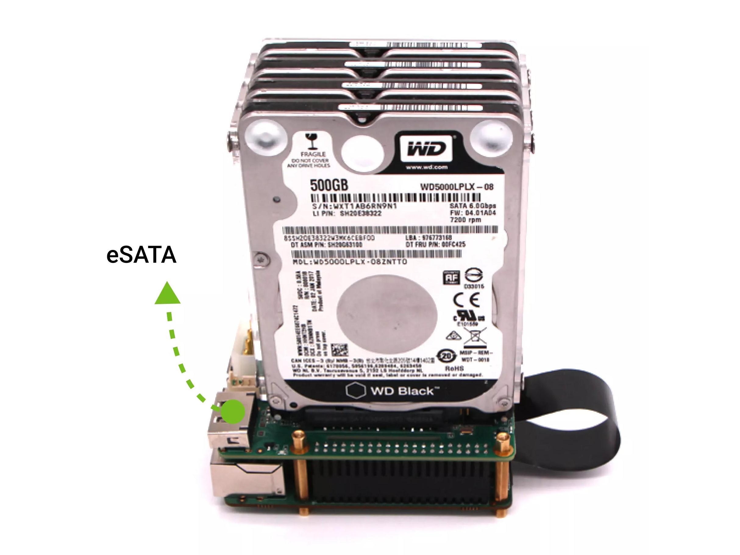 Carte D'Extension SATA Pour Raspberry Pi 5 - 2 Ports SATA 3.0 Via PCIe - Plug & Play Pour NAS Ou Stockage
