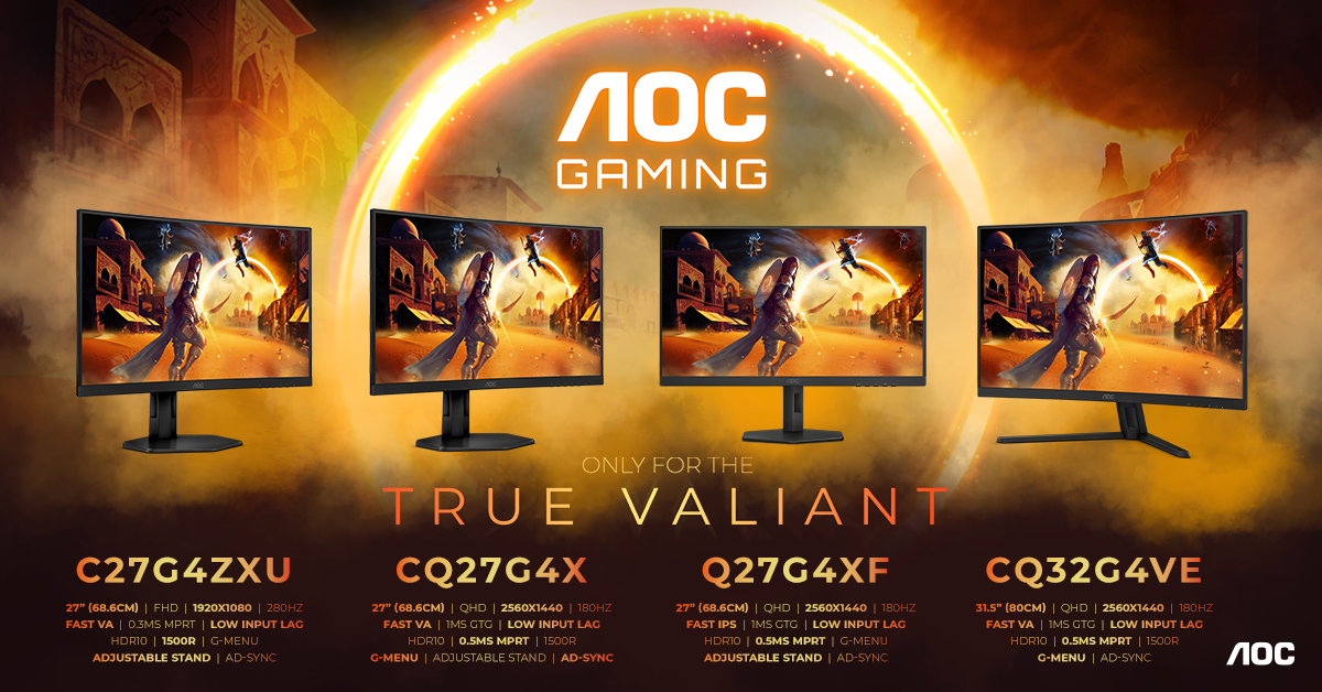 AOC Launches New Gaming Monitors In GAMING G4 Series For Gamers On A Budget, Starting at £189 1