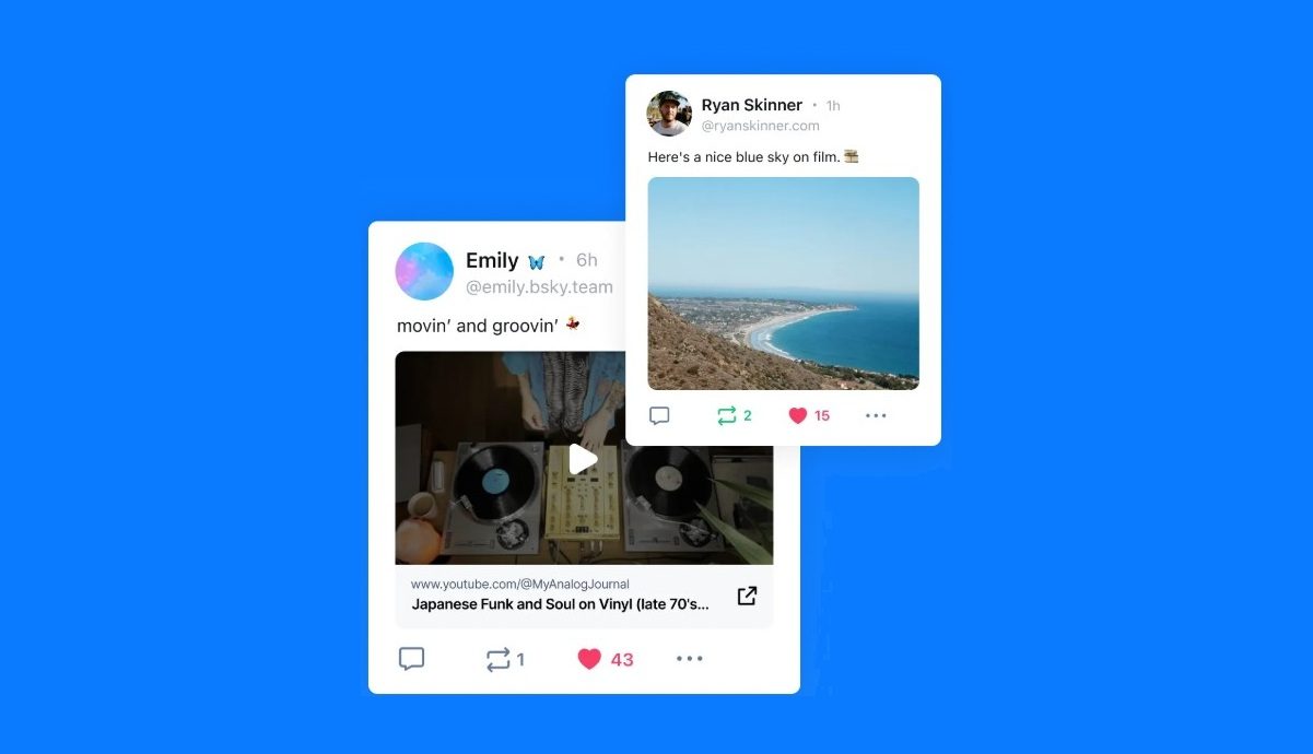 Bluesky and X new video feed