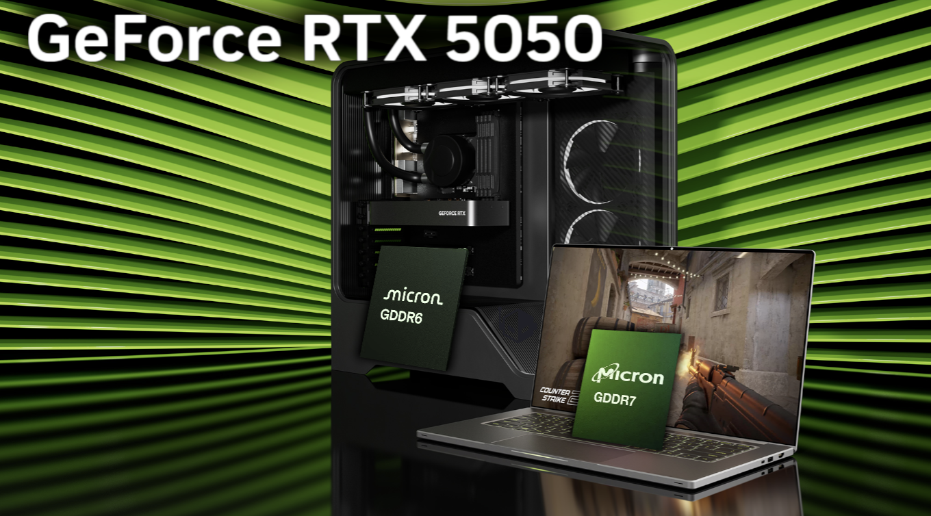 NVIDIA Says GeForce RTX 5050 Laptop Uses GDDR7 For Higher Efficiency While GDDR6 Is Best Choice For Desktop GPU
