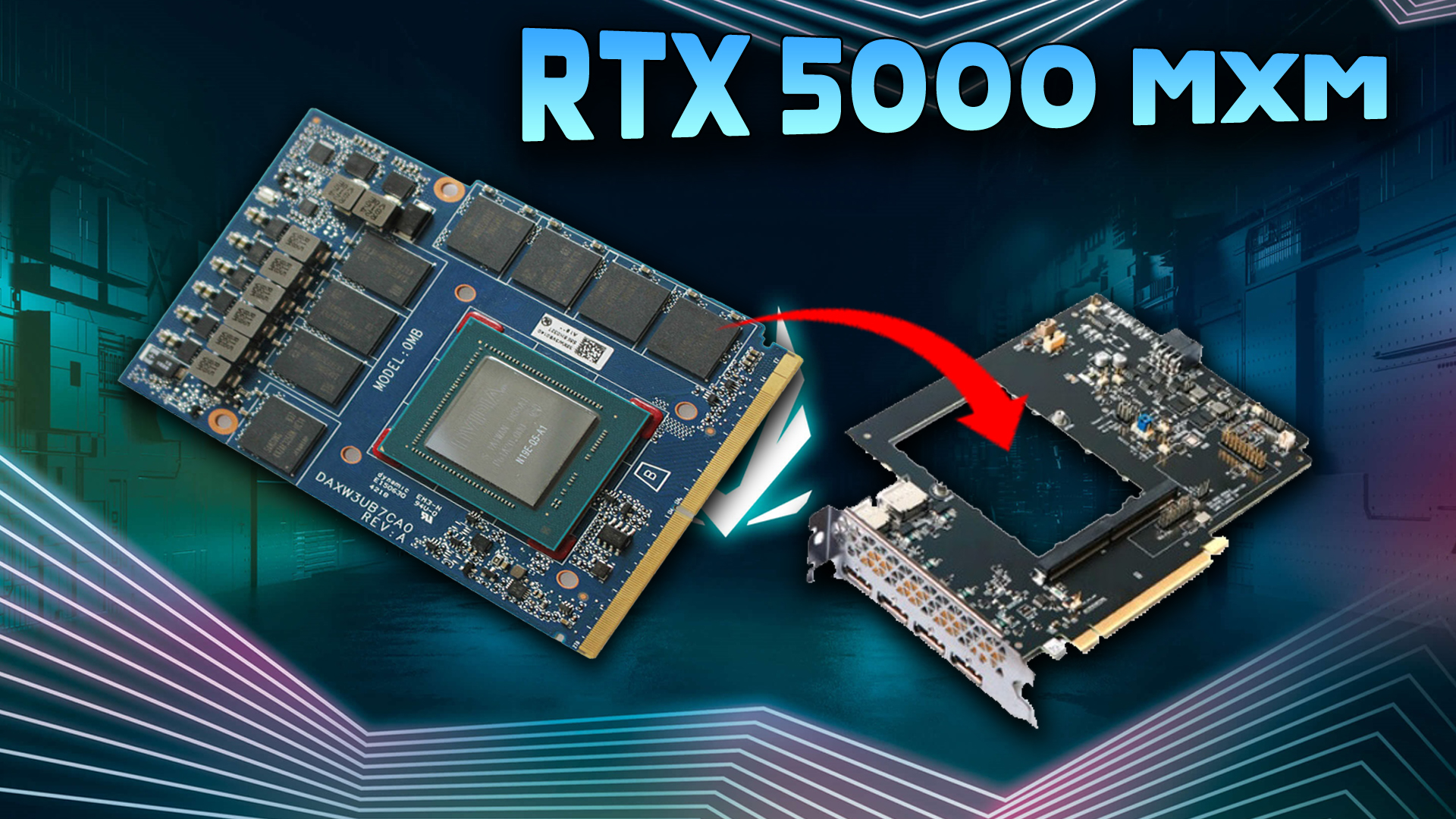RTX 5000 MXM adapter ZOTAC