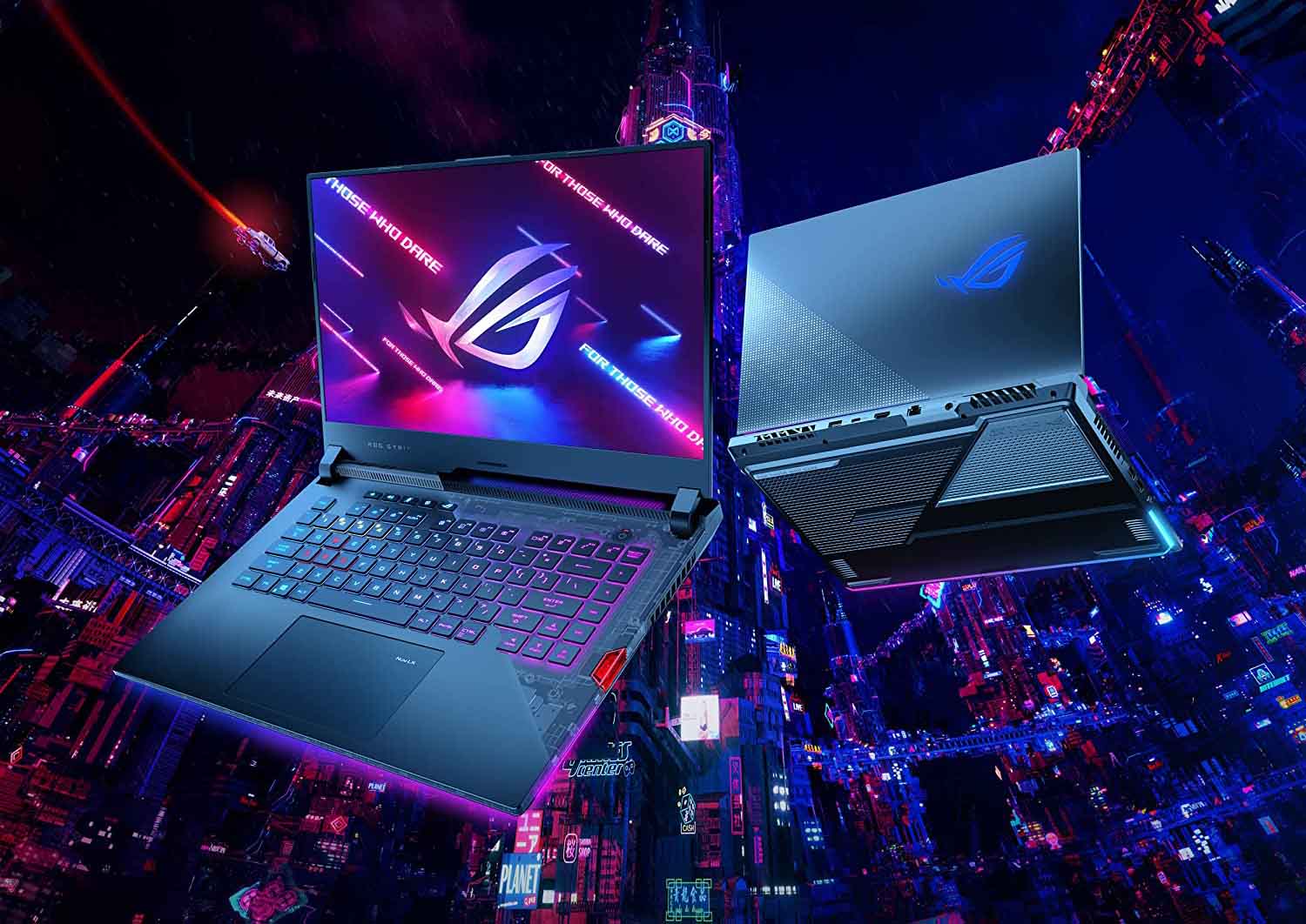 ASUS ROG Strix Scar 15 gaming laptop featuring an RTX 3080 GPU