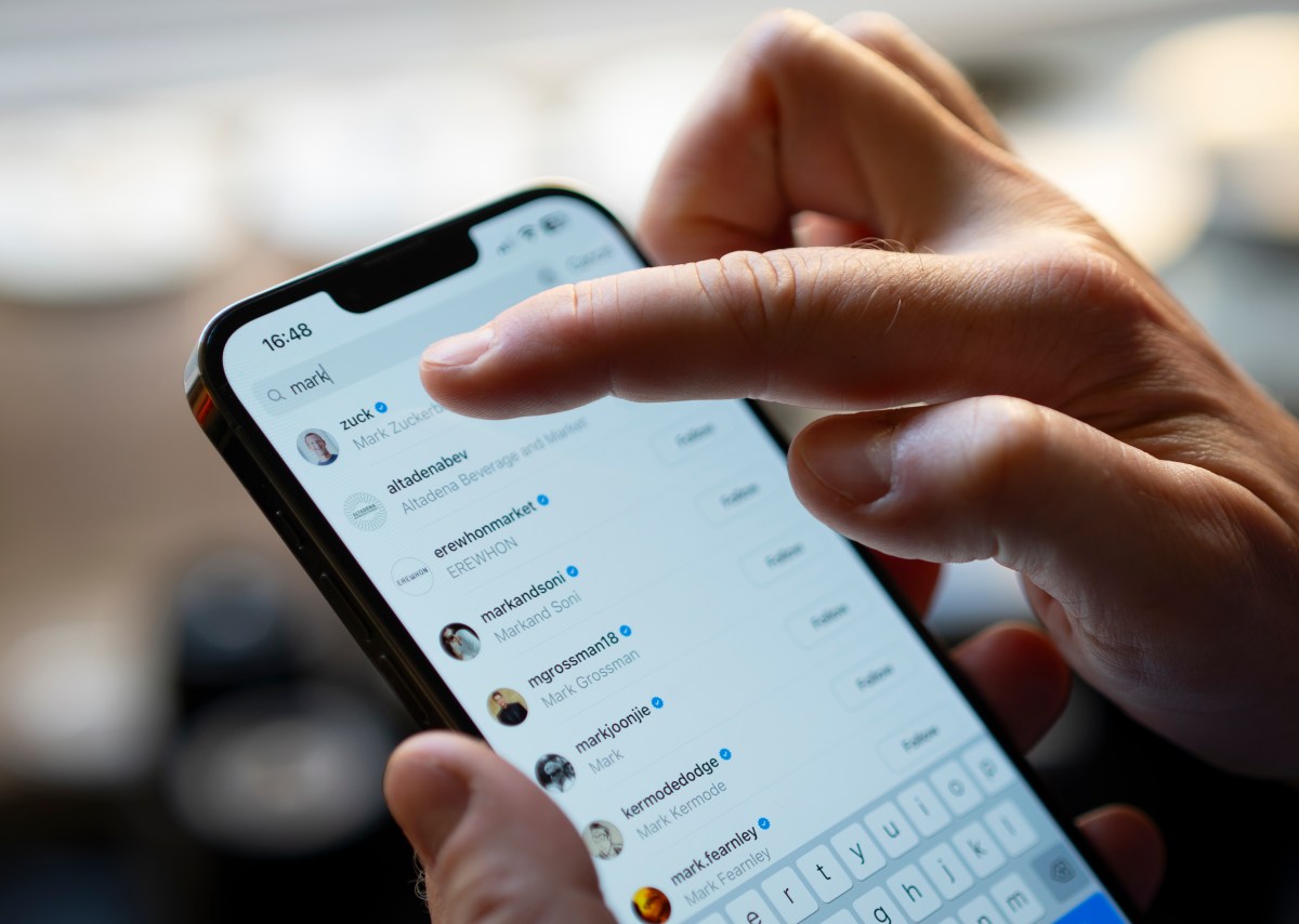 The Threads application running on a mobile device