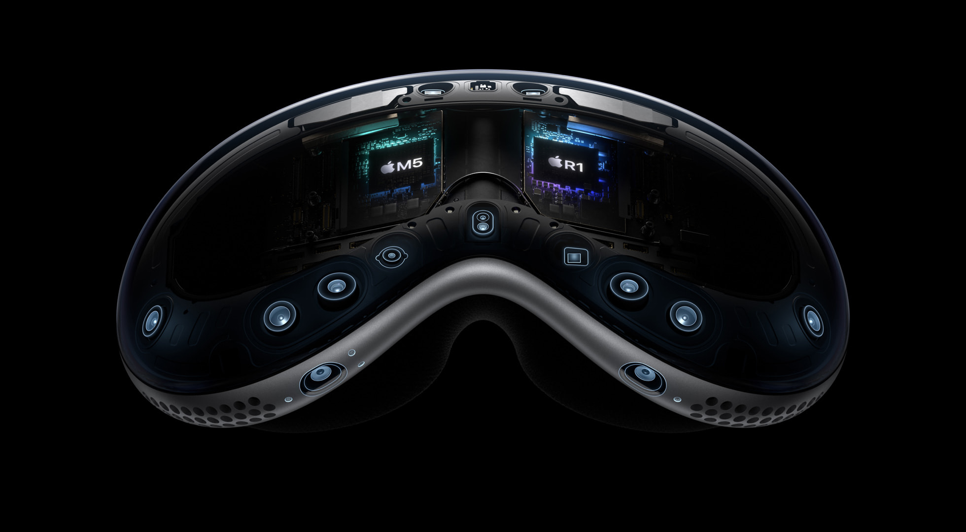 Apple Vision Pro headset on desk, representing Apple’s decision to exclude it from trade-ins.