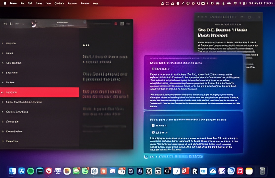 Computer screen displaying a multi-window Linux desktop environment with applications and file directories.