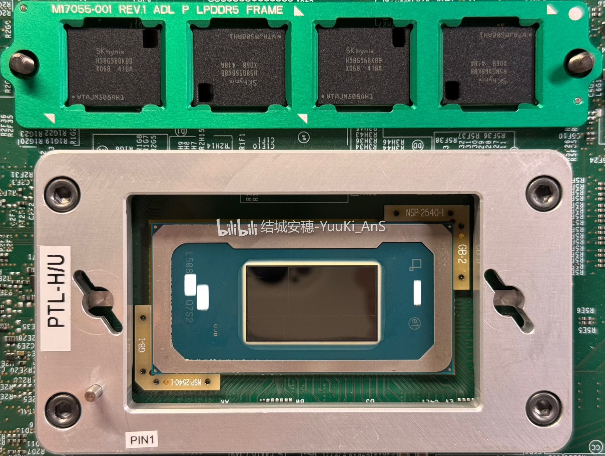 A circuit board labeled
