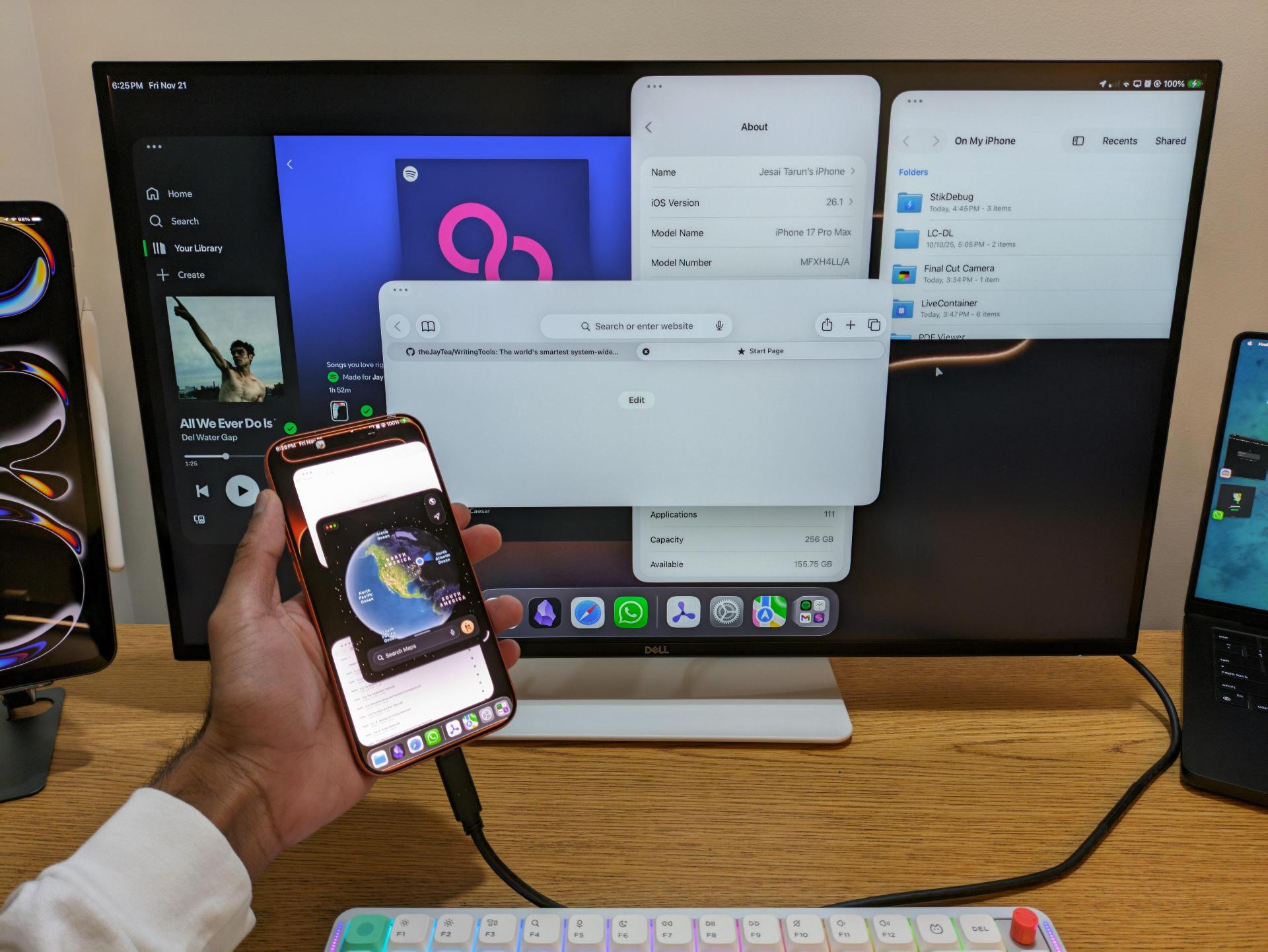 iPhone 17 Pro Max hacked to run macOS; can also be hooked to an external monitor