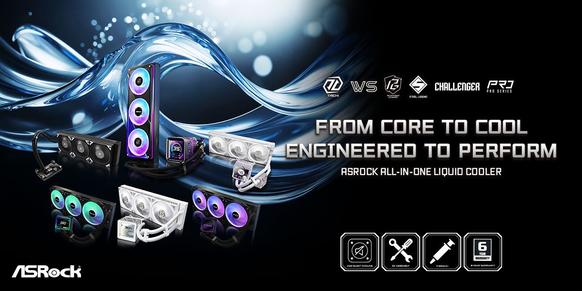ASRock Unveils CES 2026 Lineup: QD-OLED & WOLED Gaming Monitors, New Motherboards, PSUs, AIO Coolers, RX 9070 XT White & More In Taichi, Phantom Gaming, Challenger, Rock Series 1