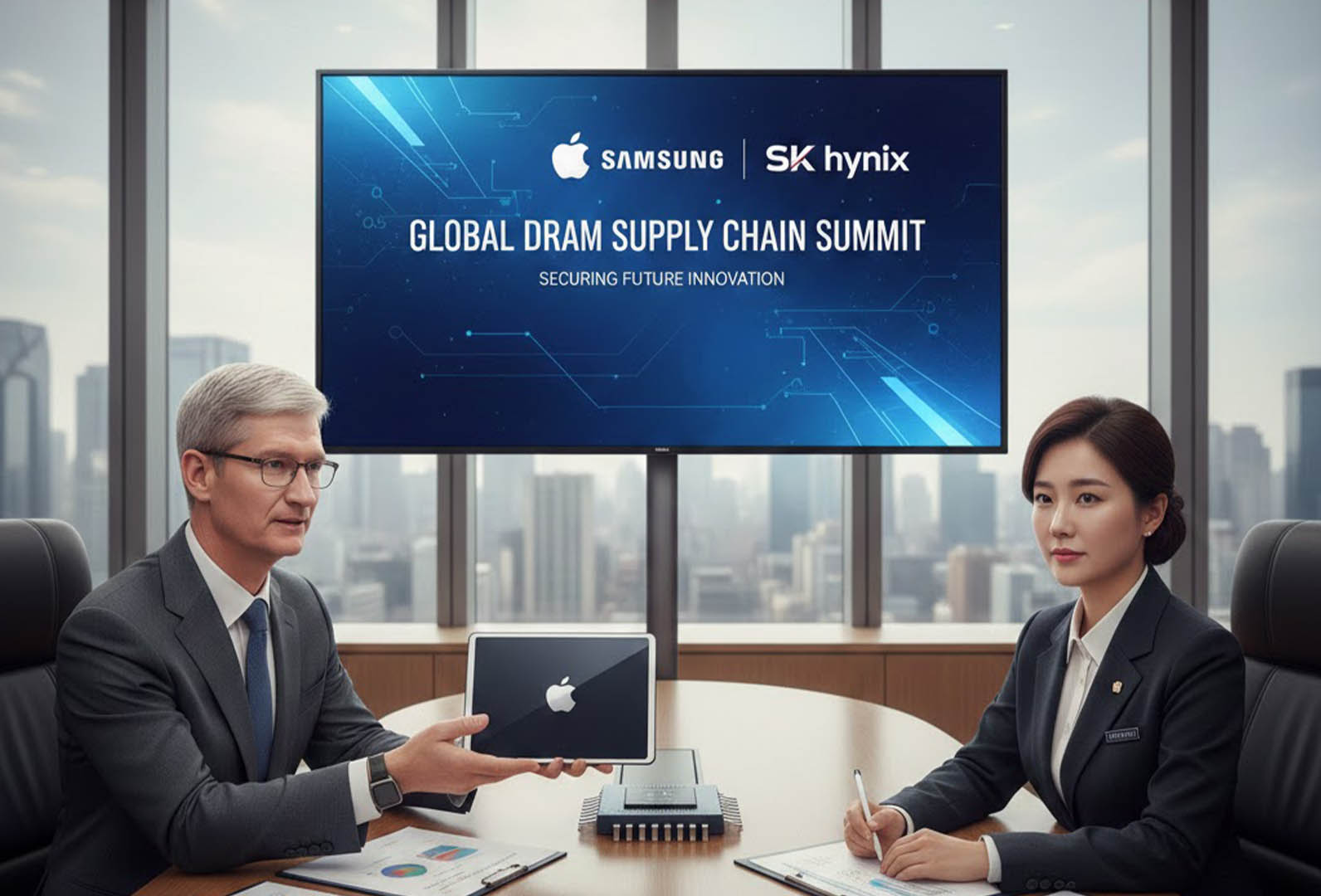 Apple executives are now booking increased hotel stays in an effort to secure DRAM supply from Samsung and SK Hynix