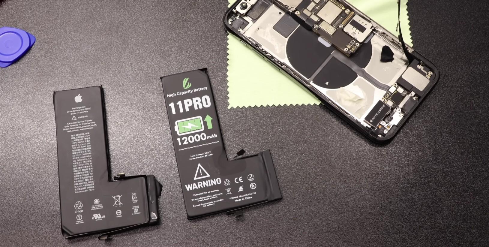 iPhone 11 Pro 12,000mAh battery replacement