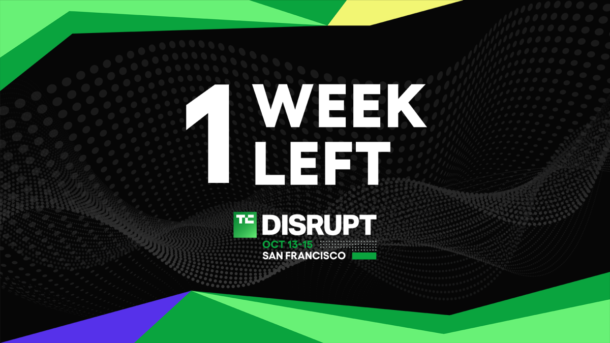 TechCrunch Disrupt 2026 1 week left