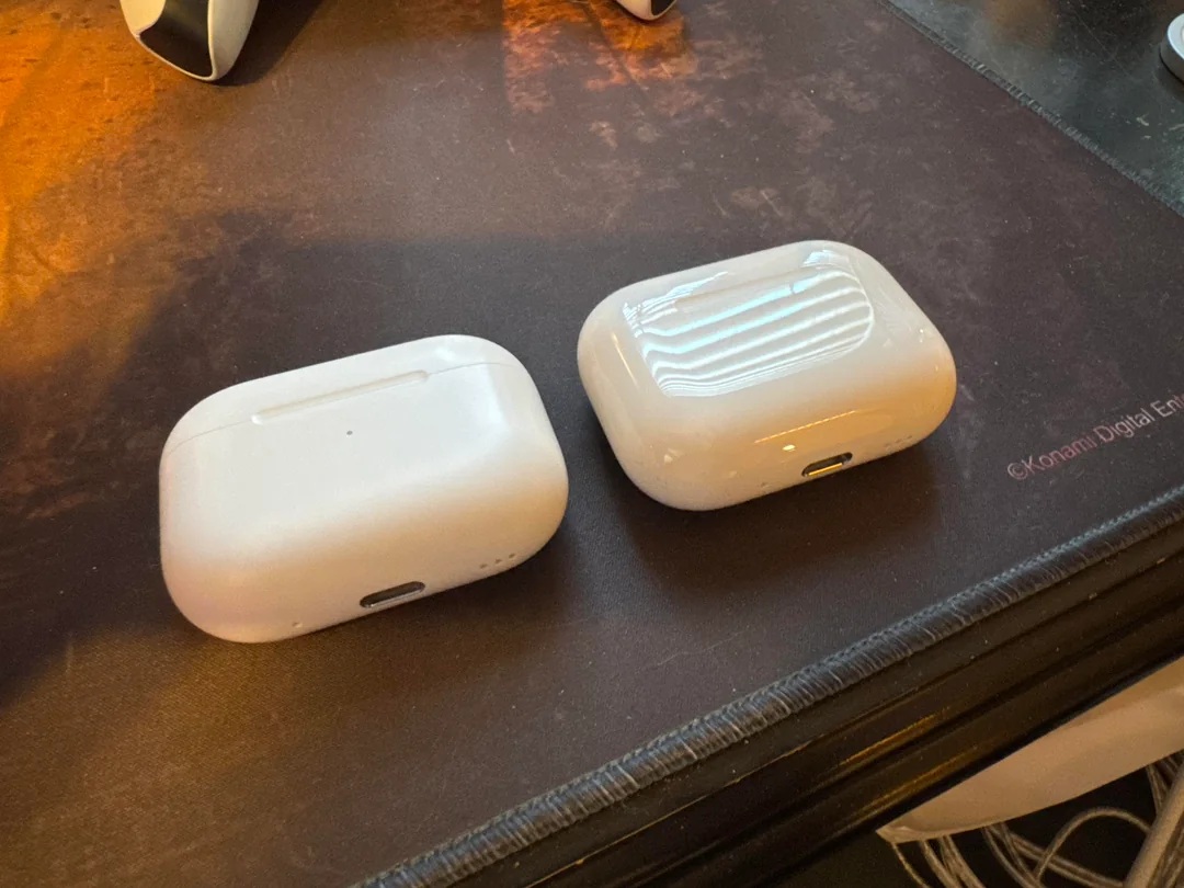 An AirPods Pro owner sanded down the charging case to make it less glossy