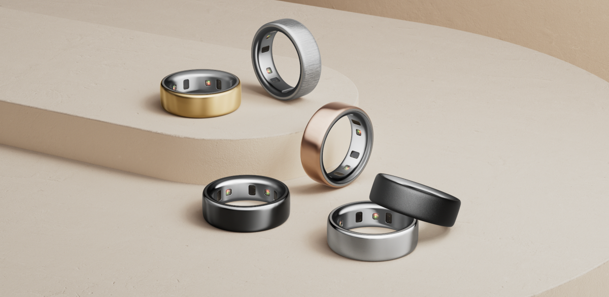 array of Oura rings