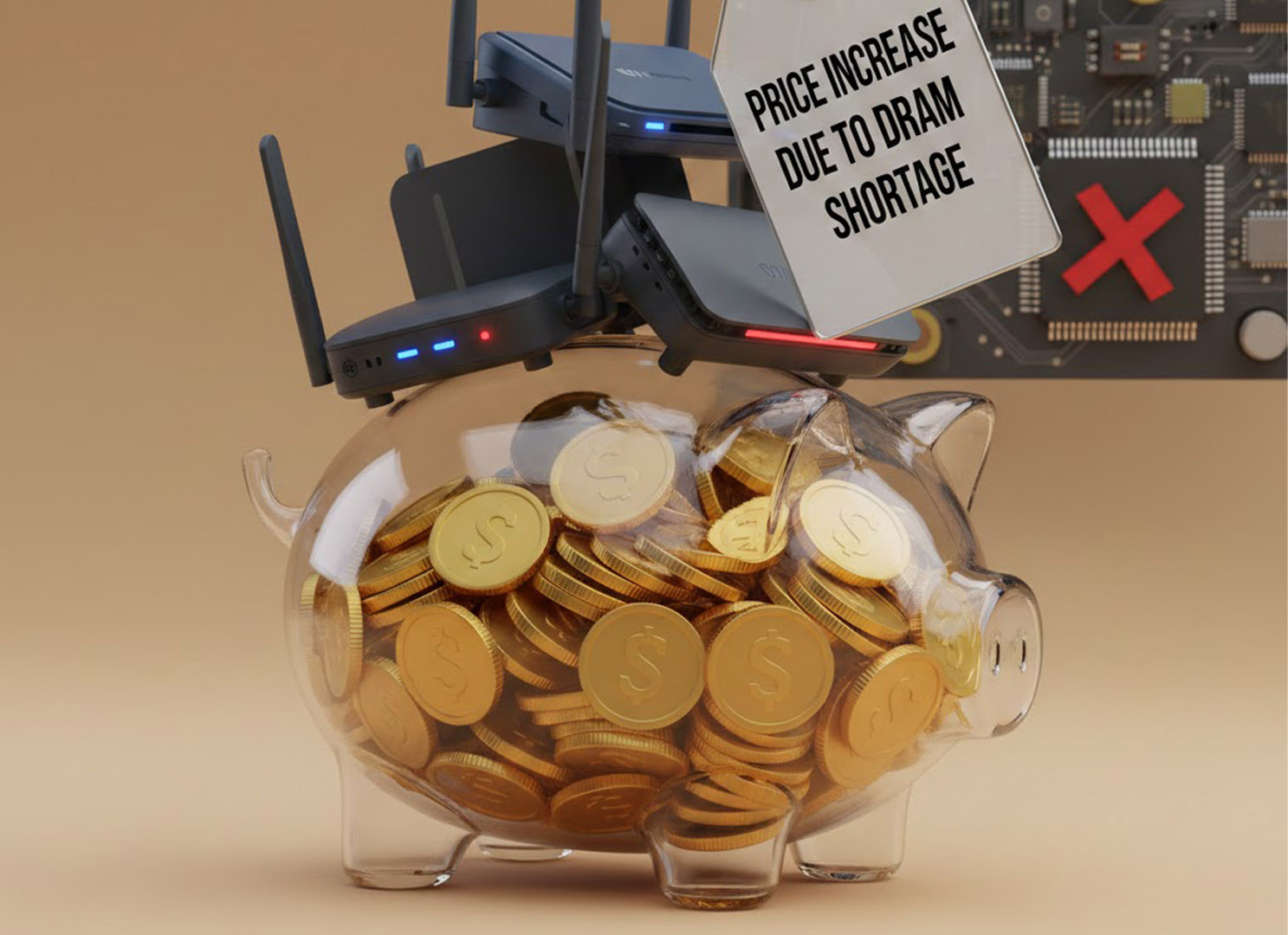 Routers' DRAM has also become expensive thanks to the latest shortage