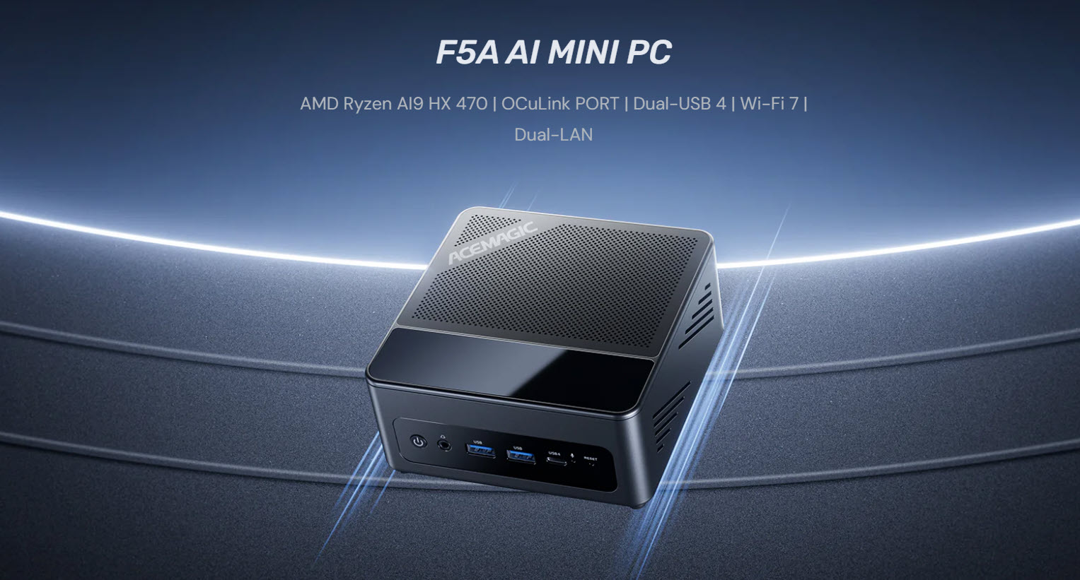 ACEMAGIC's F5A Mini PC Packs AMD Ryzen AI 9 HX 470 With 86 TOPS AI Compute, Priced $759 For DIY & $1299 For 32 GB Config