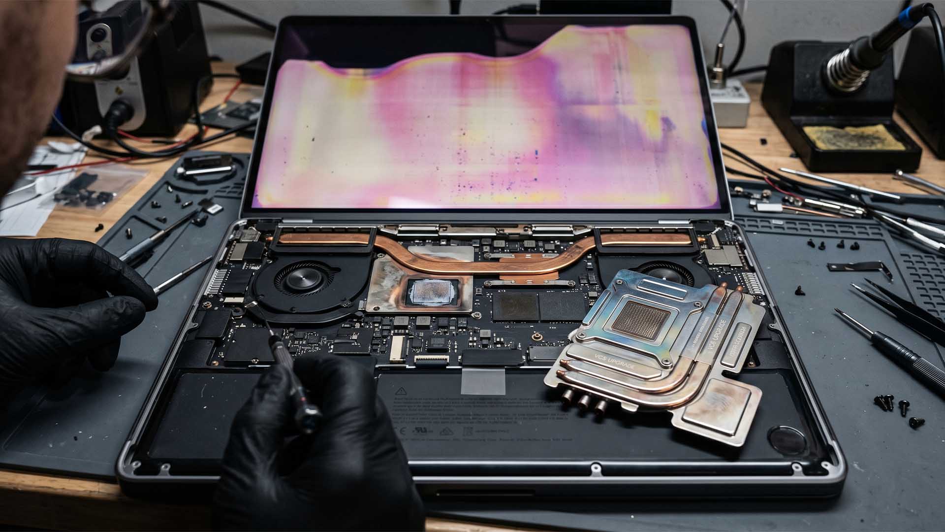 An M5 Max MacBook Pro owner says the display is shown some discoloration