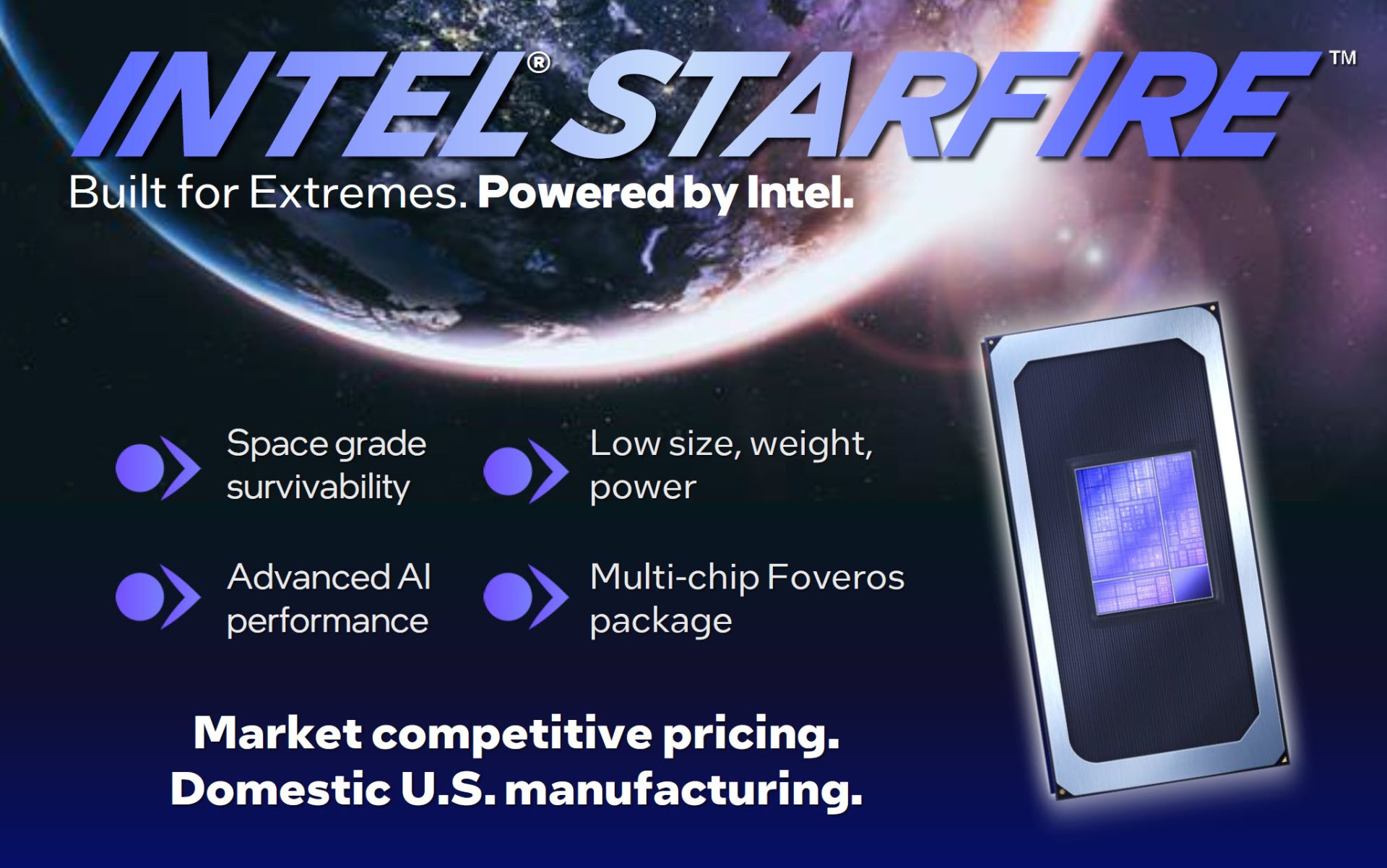 Intel Unveils Starfire Chips, Forged For Space on 18A - Offering Space-Grade Survivability With Market Competitive Pricing