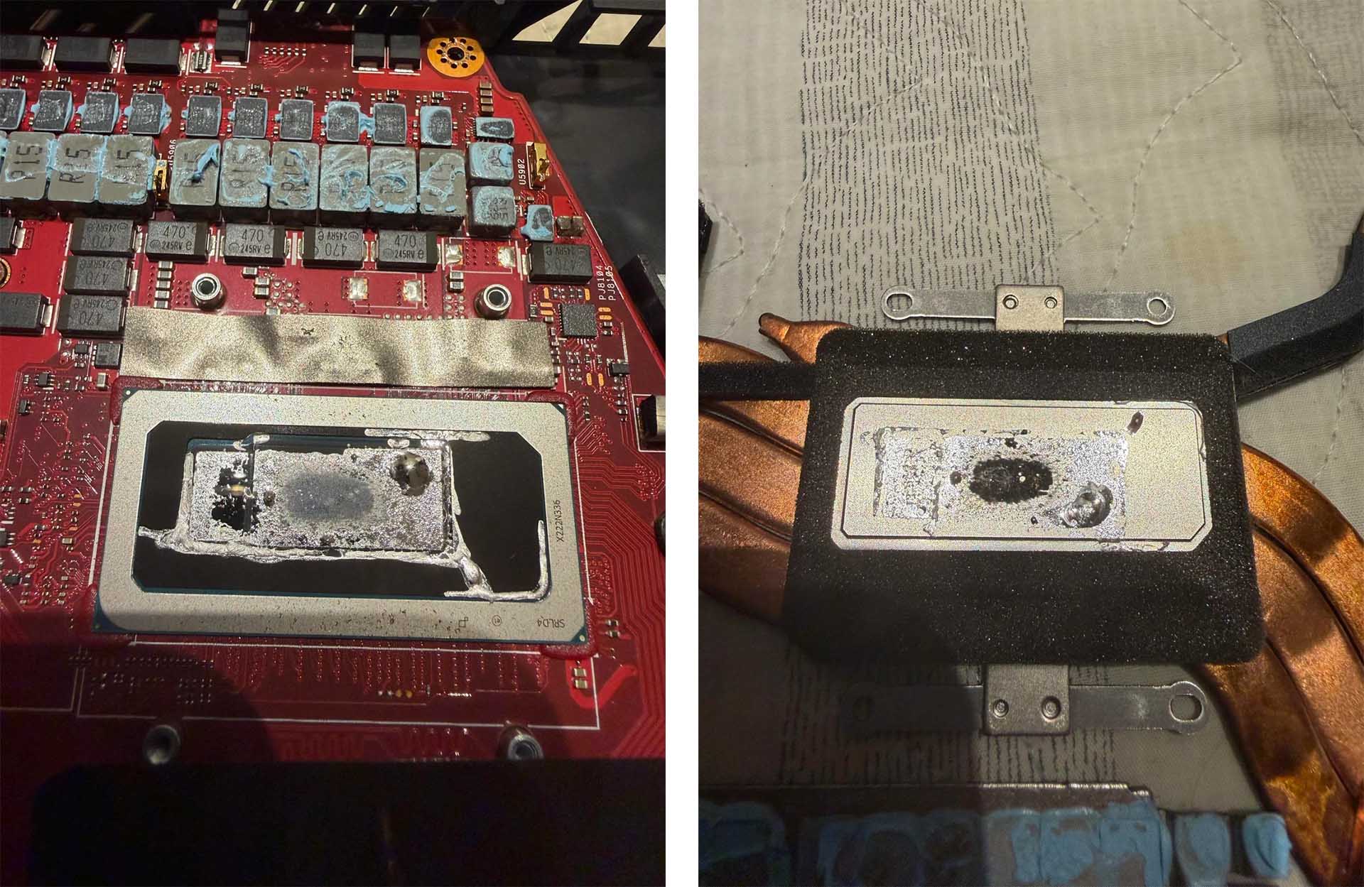 Liquid metal ended up corroding the heatsink and silicon crystal of a gaming laptop