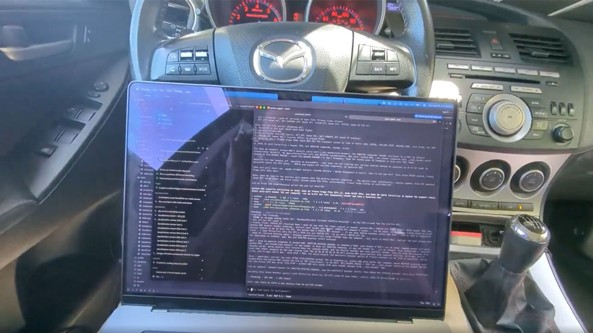 A laptop ran an LLM to diagnose a car's engine trouble