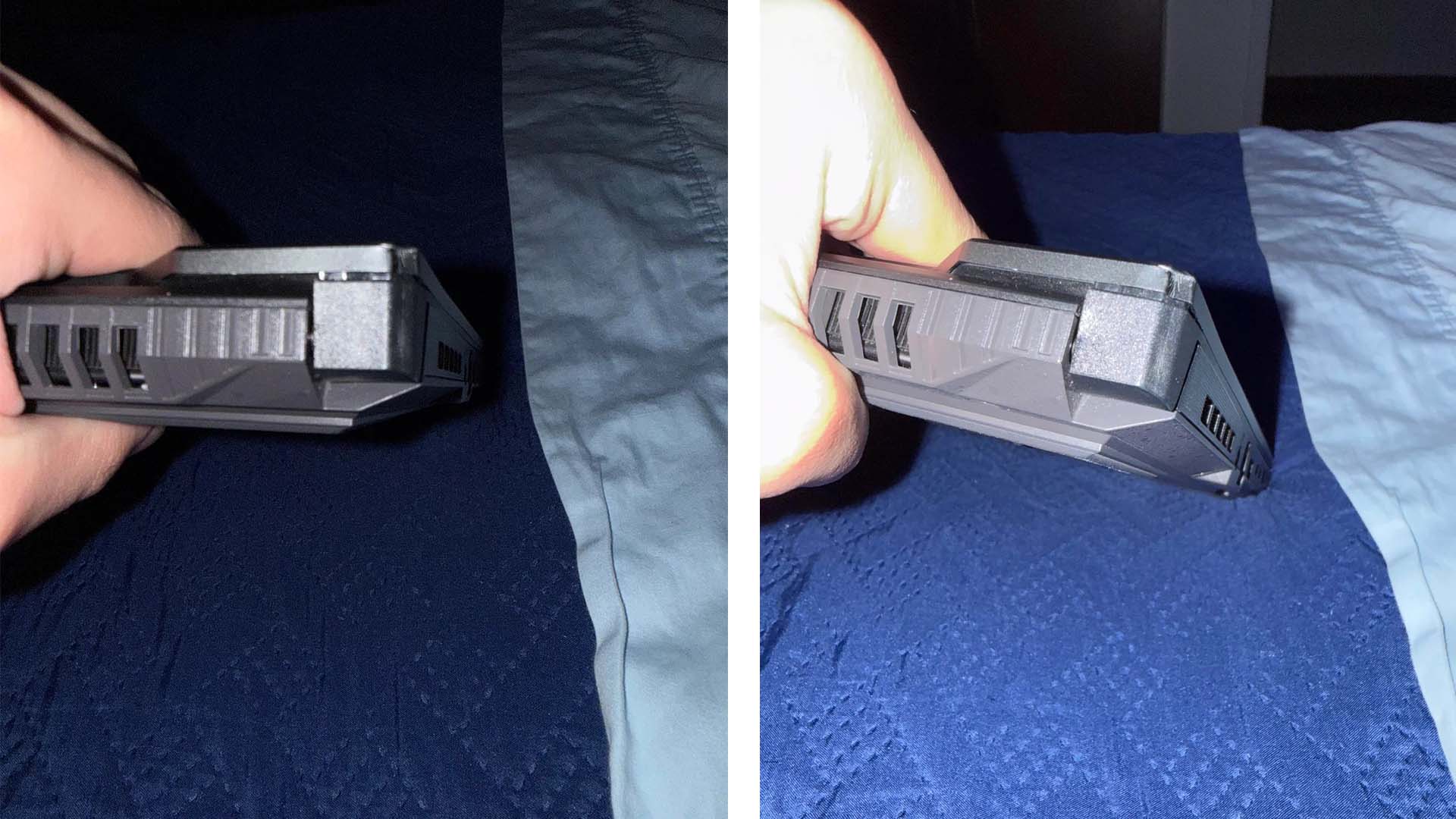 ASUS TUF gaming laptop hinge broke when display was placed upside down