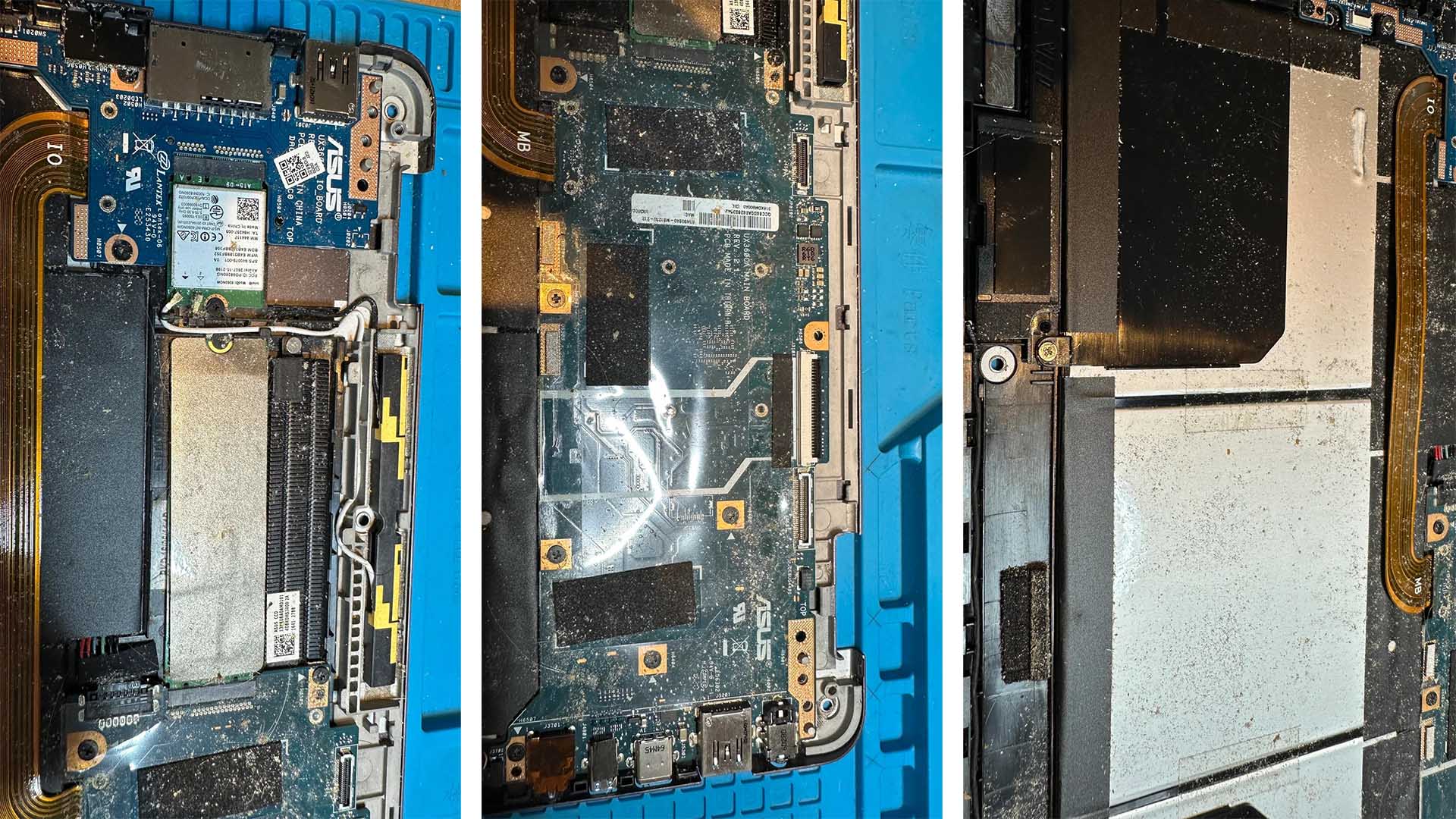 A user shows what happens when you eat above your keyboard